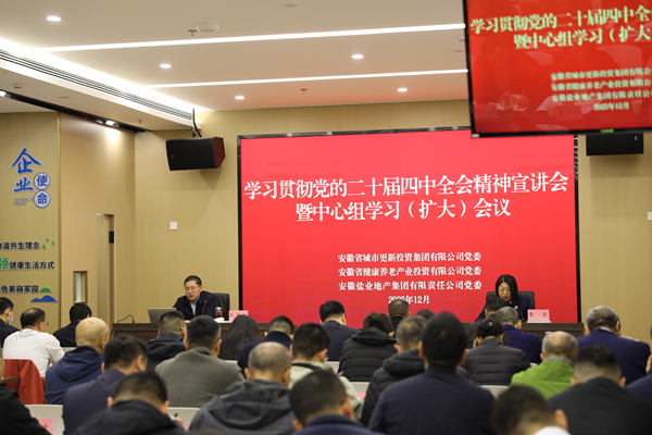 省都会更新集团等三家公司党委举行学习贯彻党的二十届四中全会精神宣讲报告会