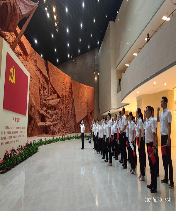 徽盐地产集团开展“追忆历史，，，重温入党自愿书”主题活动